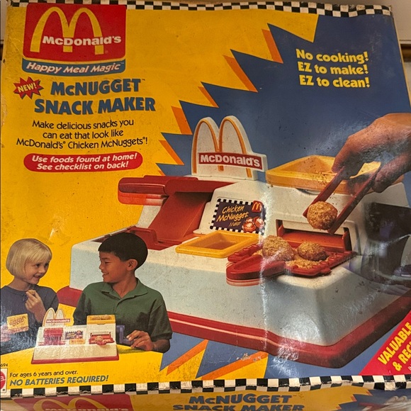 VINTAGE 1990’s McDonald's McNugget Snack Maker - Red Yellow